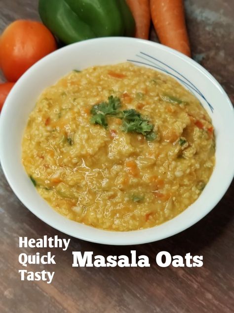 This masala oats recipe is a savoury porridge. Masala oats are healthy and delicious break fast. This healthy masala oat meal recipe is made with wholesome veggies. Masala Oats Recipes, Savoury Porridge, Masala Oats, Oat Meal, Break Fast, Indian Cooking Recipes, Oats Recipe, Oats Recipes, Quick Healthy