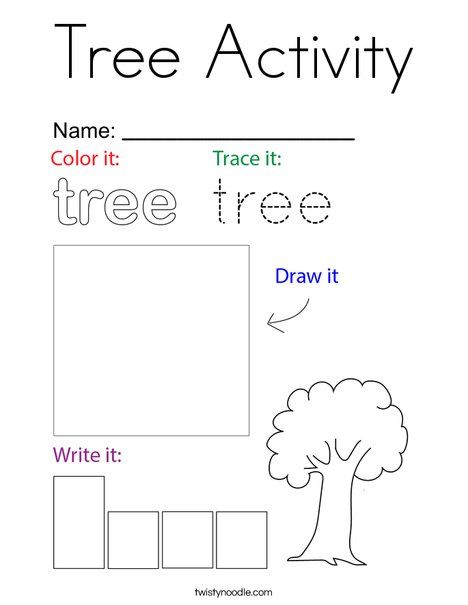 Tree Activity Coloring Page - Twisty Noodle Tree Activity, Forest Coloring Pages, Coloring Pages Nature, Twisty Noodle, Tree Theme, Tree Day, Theme Activities, Tree Coloring Page, Kindergarten Lesson Plans