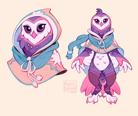 Morteraphan Art, Anthromorphic Animals Character Design, Owl Fursona, Owl Oc, Creature Concept, Character Design References, Dnd Characters, Creature Design, Creature Art