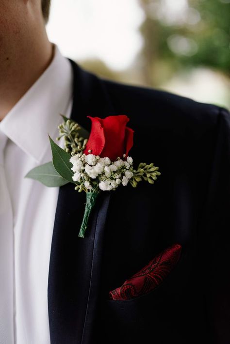 Red Rose Boutonniere Prom, Red Corsage And Boutonniere Prom, Red Flower Boutonniere, Red Boutonniere And Corsage, Red Rose Boutonniere Wedding, Red Rose Corsage And Boutonniere, Red Rose Wedding Flowers, Prom Corsage And Boutonniere Red, Red And White Boutonniere