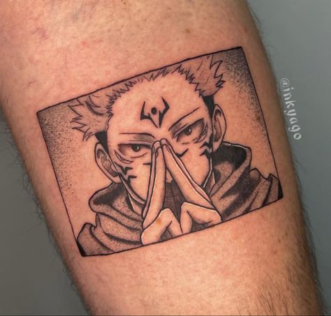 Jjk Gojo Tattoo, Sakura Tattoo Jujutsu, Anime Tattoo Ideas Manga Jujutsu Kaisen, Jujitsu Kaisen Tattoo Ideas, Jujutsu Kaisen Manga Tattoo, Sukuna Arm Tattoo, Jujutsu Kaisen Tattoo Ideas Simple, Jujutsu Kaisen Tattoo Ideas Sukuna, Jujitsu Kaisen Tattoos