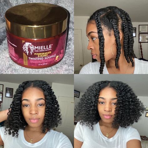 Blue Natural Hair, Braid Out Natural Hair, Natural Braid Styles, Organic Hair Care Products, Mielle Organics, Natural Hair Twist Out, Curly Hair Care Routine, Organic Hair Care, Natural Hair Twists