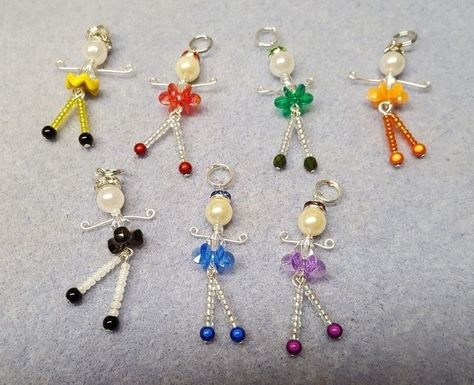 Bead People, Purse Charms Diy, Beaded Charms, Beads Craft Jewelry, Bead Charms Diy, Diy Bracelet Designs, Doll Jewelry, Beads Bracelet Design, Handmade Fashion Jewelry