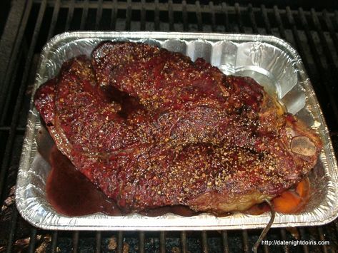 Smoked Chuck Roast  pellet grill BBQ smoker recipe Green Mountain Grill Recipes, Bbq Smoker Recipes, Pellet Smoker Recipes, Smoked Chuck Roast, Traeger Grill Recipes, Grill Ideas, Meat Smoker, Smoker Cooking, Smoked Food