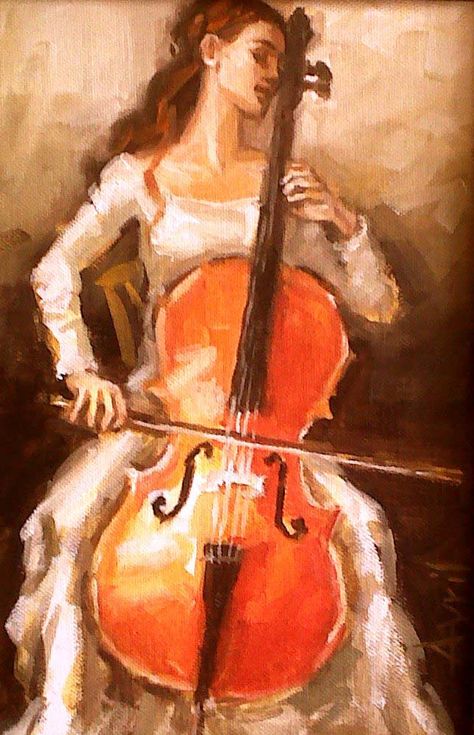 Cello Art Paintings, Person Playing Cello, Cello Aesthetic Wallpaper, Violinist Painting, Orchestra Drawing, Orchestra Painting, Cello Drawing, Cellist Aesthetic, Cello Painting