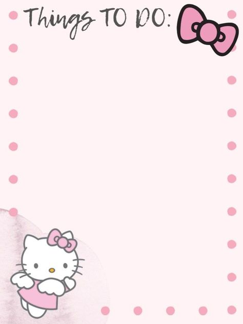 Hello Kitty to do list colorfulplanner #planneraesthetic #morningbasketplanner #plannertemplates Hello Kitty To Do List Template, Hello Kitty To Do List Printable, Hello Kitty Planner Template, Hello Kitty To Do List, Aesthetic Daily Planner, Daily Planner Ideas, Daily Planner Templates, Daily Planner Book, Letters Paper