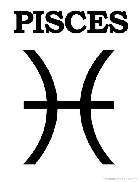 Printable Pisces Zodiac Sign - Print Pisces Symbol Pices Zodiac Sign Symbol, Pisces Sign Drawing, Pieces Sign Zodiac, Zodiac Signs Pieces, Pieces Zodiac Drawing, Pisces Zodiac Sign Symbol, Pieces Zodiac Sign, Spiritual Anatomy, Perfume Tattoo