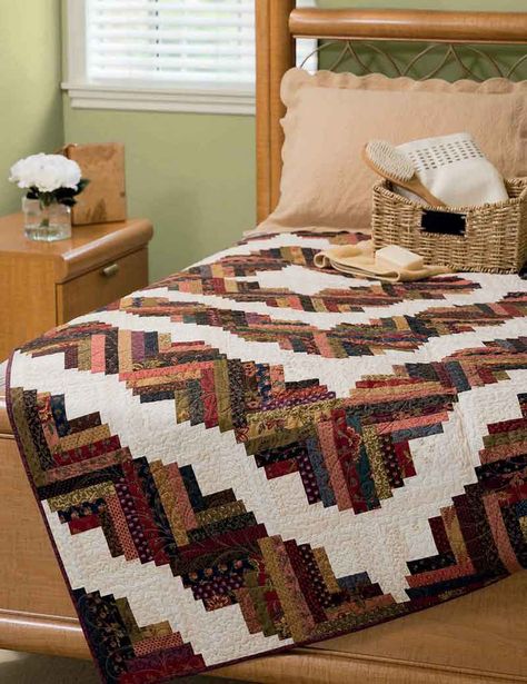 Doug Leko, Log Cabin Quilt Pattern, Tie Quilt, Fat Quarter Quilt, Country Quilts, Log Cabin Quilts, Log Cabin Quilt, Quilt Design, Diy Quilt