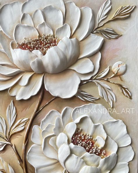 ALEXANDRA ART | художник | 🌸💕 | Instagram 3d Art Painting, Floral Texture, Textured Canvas Art, Sculpture Painting, Bas Relief, August 11, Amazing Art Painting, Cake Decorating Techniques, Canvas Texture