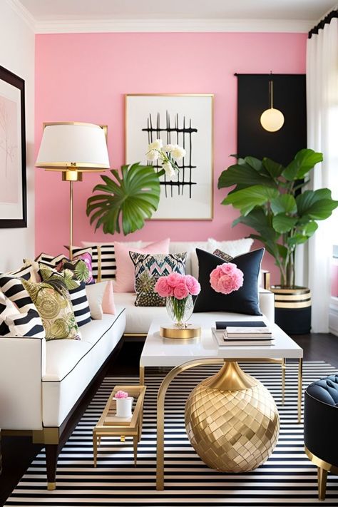 Transform your space into a chic haven with Kate Spade-inspired interior vibes! 🌸✨ Explore playful patterns, vibrant colors, and stylish accents to infuse your home with that signature Kate Spade charm. Elevate your living space with a touch of glamour and a dash of whimsy. 💖🛋️ #KateSpadeStyle #HomeDecorInspo #ChicLiving Infuse your living space with the vibrant spirit of Kate Spade! 🌈✨ cozyspiritstudio.etsy.com ETSY USA Kate Spade Inspired Bedroom, Barbie Office, Home Yoga Room, Kate Spade Inspired, Sleek Furniture, Living Room Decor Inspiration, Luxury Living Room Design, Pink Living Room, Living Room Design Inspiration