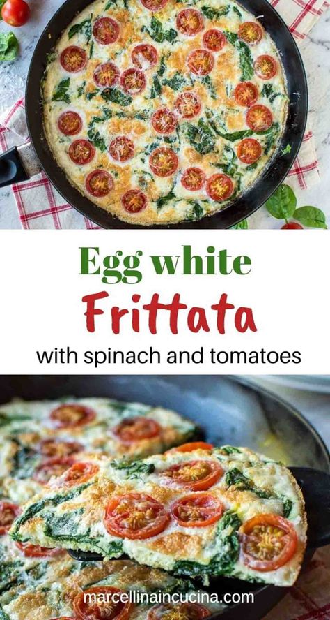 Egg White Frittata Recipes, Egg White Breakfast Casserole, Broccoli Cheese Frittata, Brunch Frittata, Egg White Frittata, Tomato And Egg, Egg White Breakfast, White Recipes, Egg Frittata