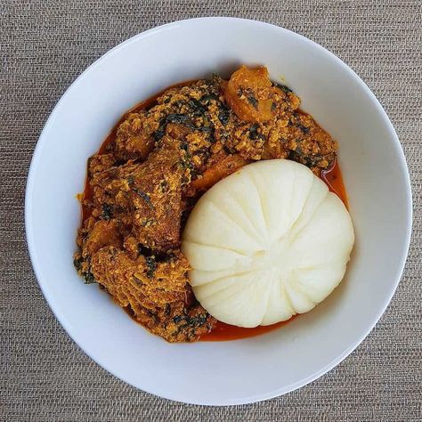 African Foods Nigerian, Egusi And Pounded Yam, African Culture Aesthetic Food, Pounded Yam And Egusi Soup, Egusi Soup Nigerian Food Recipe, African Food Aethstetic, Africa Food African Recipes, Fufu And Egusi Soup, Egusi Soup Nigerian Food