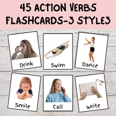 Nonverbal Communication Cards, Communication Cards, Communication Board, Nonverbal Communication, Action Verbs, Spelling Activities, Visual Board, Classroom Crafts, Picture Cards