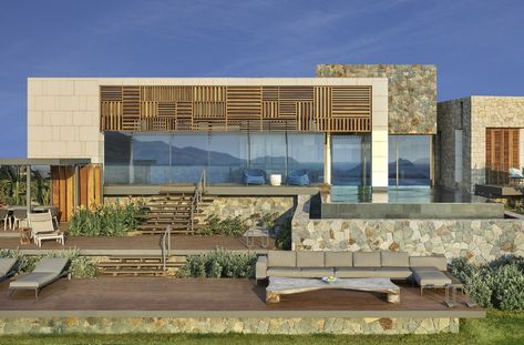 The Ritz-Carlton Residences by SAOTA in Bodrum, Turkey South African Architecture, House Terrace, African Architecture, African House, The Europe, Bodrum Turkey, Natural Pond, Contemporary Homes, The Ritz Carlton