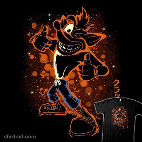 The Crash | Shirtoid #crashbandicoot #gaming #soulkr #videogame Gaming Collection, Crash Bandicoot, Cartoon Character, Sweatshirt Hoodie, Gaming, Phone Case, Tank Top, Black, Design