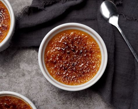 Learn more about Chai Masala Creme Brulee from SideChef! Chai Masala, Brulee Recipe, Creme Brulee Recipe, Souffle Dish, Molten Lava Cakes, Single Serving Recipes, Blueberry Crumble, Baked Mac N Cheese, Baked Mac