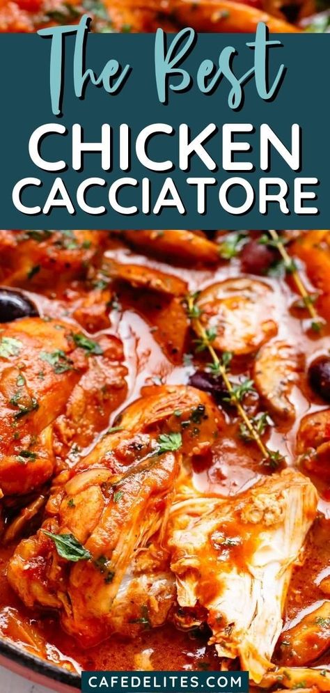 Cacciatore Recipes, Chicken Cacciatore Recipe, Italian Chicken Recipes, Italian Comfort Food, Chicken Cacciatore, Home Comfort, Best Chicken, Best Chicken Recipes, Hawaiian Luau