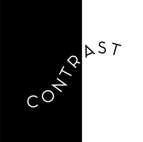 Contrast Graphic Design Principle, Contrast Elements Of Design, Contrast Design Principle, Principles Of Design Contrast, Contrast Words, The Principles Of Design, Mango Design, Text Drawing, Contrast Art