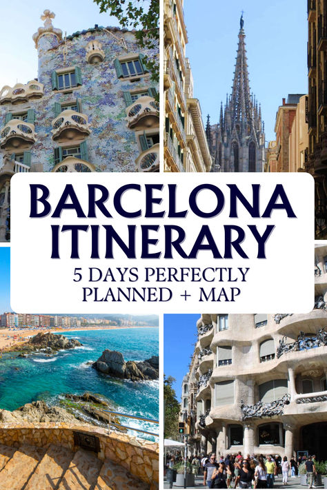 The perfect 5 day Barcelona itinerary. Hour-by-hour instructions on exactly what to eat, see & do + where to stay & tips for Barcelona. Barcelona Map, Barcelona Itinerary, Spain, Barcelona, Camping, Map, How To Plan