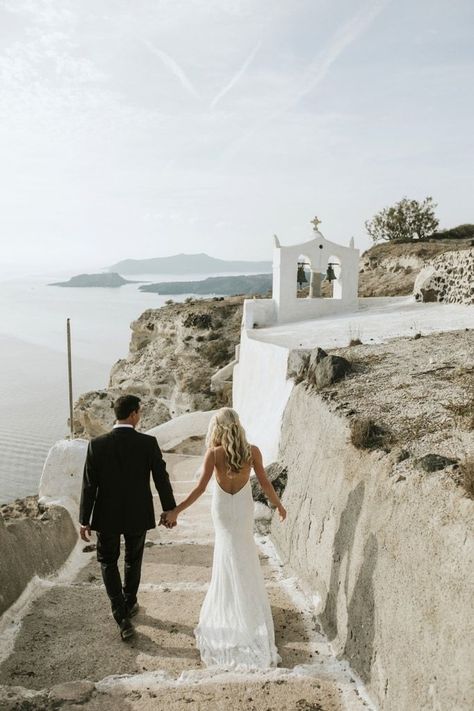 Seaside Imerovigli Elopement in Santorini, Greece Wedding Photography Elopement, Greek Wedding Photography, Eloping In Greece, Santorini Greece Elopement, Elope In Greece, Santorini Wedding Photography, Elope Greece, Greece Weddings, Santorini Greece Wedding