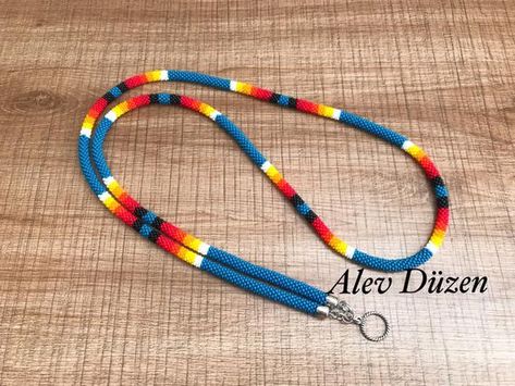 Nurse Lanyard, Lanyard Teacher, Beaded Lanyard, Native Beadwork, Native American Style, Crochet Goodies, Sunglass Chain, Beaded Lanyards, Beaded Rope