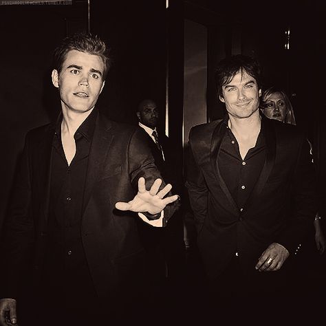 Ian And Paul, Paul Wesley Vampire Diaries, The Salvatore Brothers, Music Cover Photos, Michael Trevino, Vampire Diaries Movie, Damon And Stefan, Vampire Diaries Guys, Vampire Diaries Cast