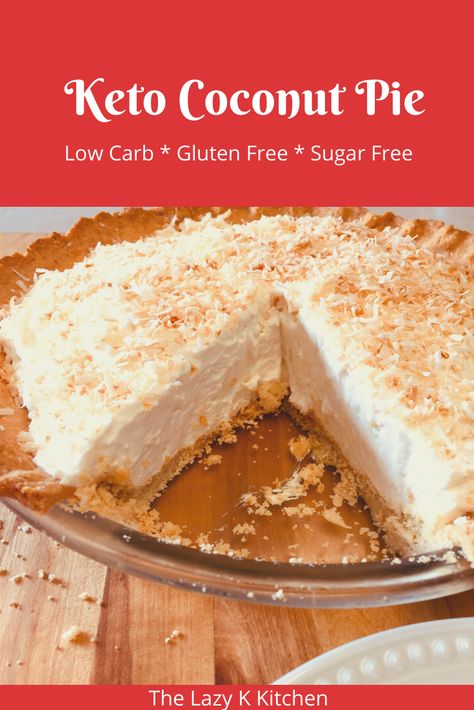 Keto Coconut Pie Keto Coconut Pie, Sugar Free Coconut Cream Pie, Keto Coconut Cream Pie, Coconut Cream Pie Recipes, Postre Keto, Keto Diet App, Keto Recipes Ketogenic, Coconut Pie, Starting Keto Diet