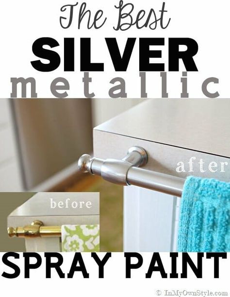 Spray Painting Metal, Painting Light Fixtures, Silver Spray Paint, Silver Spray, Painting Metal, Metallic Spray Paint, Up House, Own Style, Redo Furniture