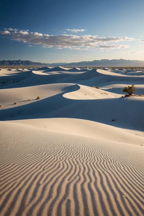 Dunes of Wonder: Exploring the Mystical White Sands of New Mexico White Sand New Mexico, Desert Dunes Photography, White Sand National Park, New Mexico Aesthetic, White Sand Dunes, Aladdin Musical, New Mexico Landscape, White Sands New Mexico, White Sands National Park