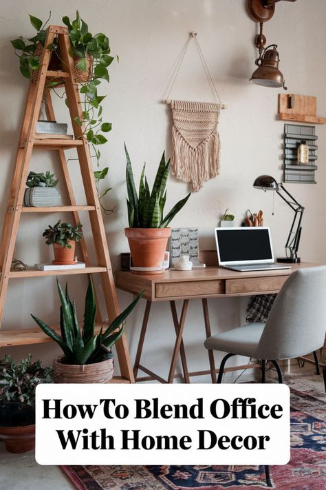 Blend chic and cozy home office aesthetics into your office interiors for a seamless look. Opt for small home office solutions and cute decor touches that reflect your personal style. 🌿 Want to make your office feel like home? 🏡🖌️🌞 #HomeOfficeSetup #CozyHomeOffice #HomeOfficeDesign #HomeOfficeDecor #ChicHomeDecor #InspirationalOfficeDecor #HomeOfficeAesthetics #HomeOfficeSpace Boho Style Office, Home Office Solutions, Boho Home Office, Inspirational Office Decor, Home Workspace, Cozy Home Office, Cute Decor, Office Solutions, Feel Like Home