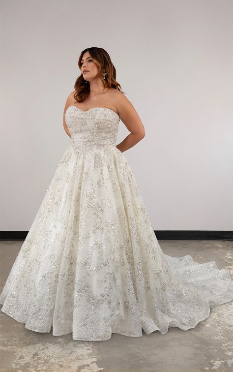 Princess Plus Size Wedding Dress, Sweetheart Neckline Wedding Dress Plus Size, Strapless Wedding Dress Plus Size, Plus Size Wedding Dresses Sparkle, Essence Of Australia Wedding Dress Plus, Plus Size Sparkly Wedding Dresses, A Line Sweetheart Wedding Dress, Unique Wedding Dresses Plus Size, Plus Size Ballgown