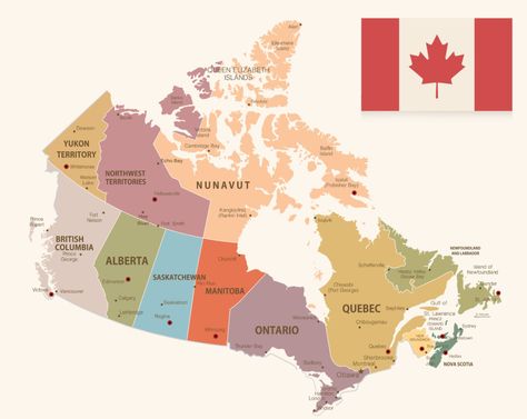 Map Of Canada Provinces, Canada Map Aesthetic, Canada Map Illustration, Canada Geography, Canada Culture, Geography Of Canada, Canadian Map, Canada Provinces, Badshah Rapper