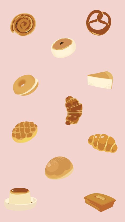 (my own design) Pastry Wallpaper, Cute Pastry, Chinese Crafts, Wallpaper Cute, I Wallpaper, Phone Wallpapers, Aesthetic Wallpaper, Aesthetic Wallpapers, Phone Wallpaper