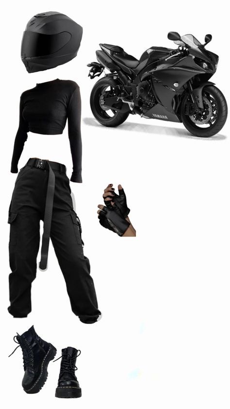 Girl Biker Outfit, Denise Mercedes, Girl Biker, Biker Girl Outfits, Bike Aesthetic, Biker Aesthetic, Biker Boys, Biker Love, Biker Outfit