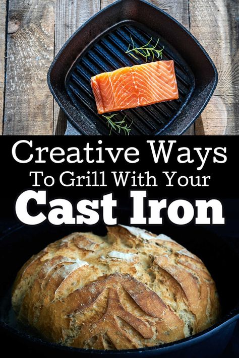 Cast Iron On Grill, Cast Iron Grill Recipes, Cast Iron Grill Pan Recipes, Cast Iron On The Grill, Grill Pan Recipes, Grilled Brisket, Seasoned Cast Iron Pan, Cast Iron Skillet Cooking, Cast Iron Pans