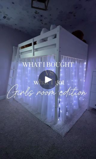 2M views · 185K reactions | Follow & comment “💜” and I’ll message you links to shop! ✨ 

My daughter’s room is a VIBEEEEE ✨ I wanted to maximize the space in her room and a loft bed was 100% the way to go! Not only does she have a FULL size bed, but she has a whole hangout area underneath with beanbags, a TV, all of her toy/art storage under, a Nintendo switch hooked up… what more could an 8 year old ask for?

I get lots of questions about the curtains under her bed! I did have to trim the curtains and lights, I have FULL video tutorial in a highlight on my page under “CHARLIE’S ROOM MAKEOVER”. You can message me with any questions! 

#kidsroominspo #kidsbedroom #girlsbedroom #tweenbedroom #teenbedroom #loftbed #newagebenjaminmoore | Hannah Crisp Hangout Area, A Loft Bed, Kids Interior Design, Toy Art, Fostering Children, Art Storage, Future Ideas, Kids Interior, Full Size Bed