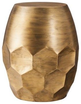 Threshold Round Metal Honeycomb Accent Table, Gold - contemporary - Side Tables And Accent Tables - Target Gold Accent Table, Metal Drum, Contemporary Side Tables, Tufted Ottoman, Home Goods Decor, Furniture Side Tables, Gold Table, Garden Stool, On The Top