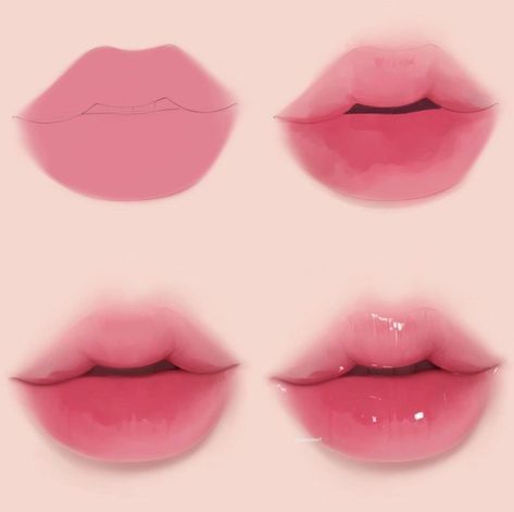 Digital Art Inspiration, Etch A Sketch, 얼굴 드로잉, Scrapbook Printing, Lips Drawing, Everyday Art, Art Tools Drawing, Juicy Lips, Digital Painting Tutorials