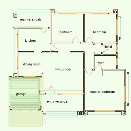 Small House Design Floor Plan, Bungalow House Floor Plans, Drawing House Plans, Modern Bungalow House Plans, Bungalow Flooring, Bungalow Floor Plans, Bungalow Style House Plans, Little House Plans, Affordable House Plans