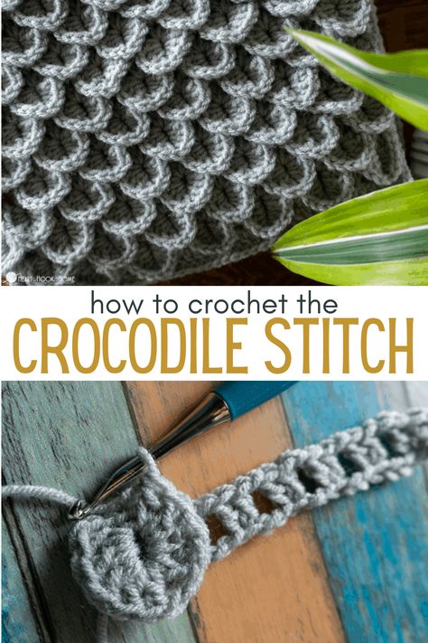 Crochet Crocodile Stitch Pattern, Crochet 101, Textured Crochet, Crochet Fish, Crocodile Stitch, Crochet Stitches Free, Crochet Stitches For Beginners, Learn How To Crochet, Crochet Tutorials