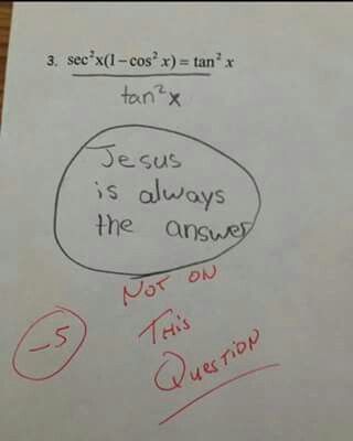 Jesus is always the answer Funny Test Answers Student, Funniest Kid Test Answers, Kids Test Answers, Cleaning Quotes Funny, Funny Test Answers, Glume Harry Potter, Funny Test, Quote Of The Week, Clean Humor