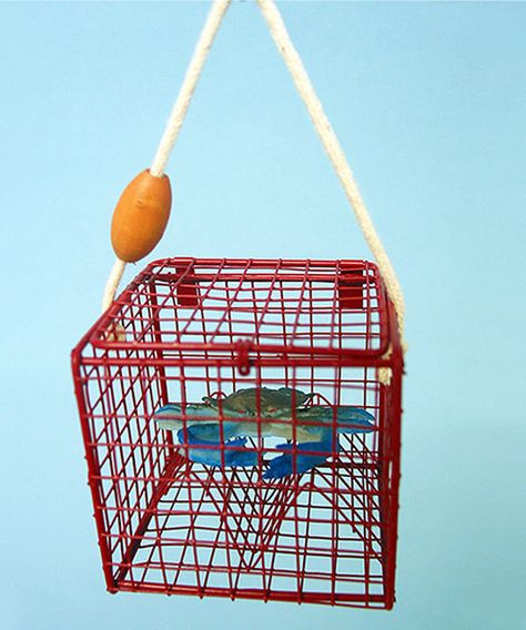 Look at this Crab Trap with Blue Crab Ornament on #zulily today! Fishing Traps, Crab Ornament, Crab Trap, Country Boil, All Crafts, Coastal Life, Craft House, Blue Crab, Low Country