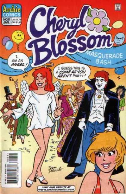 Angel - Vampire - Party - Masquerade Bash - Balloons Cheryl Blossom Comics, Cheryl Blossom Archie Comics, Sabrina Comics, Archie Betty And Veronica, Veronica Archie, Archie Comics Characters, Retro Comic Art, Dan Decarlo, Archie Comic Books