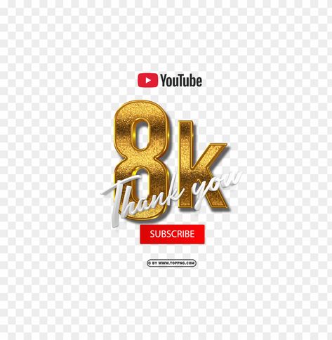 3k Subscribers Thank You Youtube, Gold Png, File Image, The Wallpaper, You Youtube, Png Format, Free Png, Png Clipart, Transparent Png