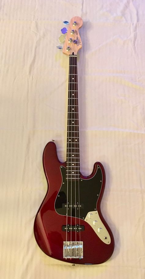 My Fender American Standard Jazz Bass (MIM) 1998, Wine Red Finish Dark Red Bass Guitar, Jazz Bass Aesthetic, Red Bass Aesthetic, Bassist Aesthetic, Fender Jazz Bass Guitar, Red Bass Guitar, Bass Guitar Red, Jazz Bass Guitar, I Love Bass