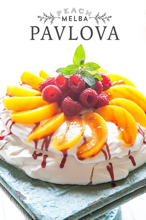 The Aussie's may have a fun classic twist on summer dessert... PAVLOVA! This sweet and light Peach Melba Pavlova dessert is perfect for those warm summer nights and can be topped with all kinds of summer fruit. Get the full recipe at TidyMom.net #pavlova #peach #peaches #dessert Pavlova Dessert, Pavlova Cake, Peach Melba, Pavlova Recipe, Light Desserts, Eat Dessert, Decadent Desserts, Pavlova, Summer Desserts