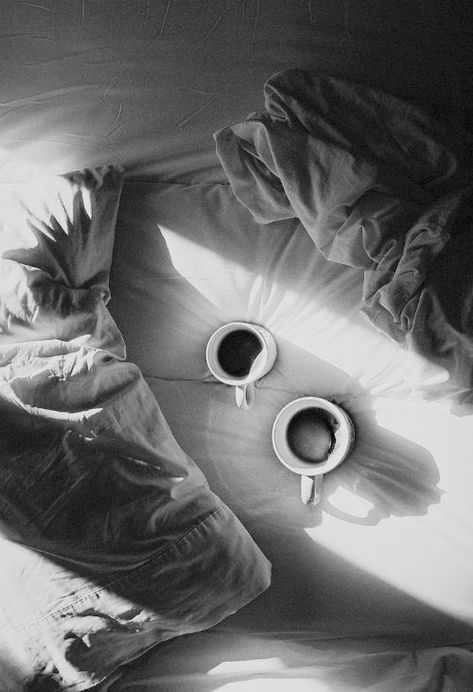 Coffee In Bed, Cups Of Coffee, Black And White Photograph, Cabin In The Woods, Lazy Sunday, Coffee Love, Coffee Break, Coffee Time, White Photography