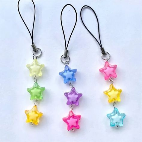 1.87US $ 21% OFF|Cute star mobile phone charm, kawaii phone charm strap, clear phone charm, gift to her, colorful mobile phone charm| |   - AliExpress Kawaii Phone Charm, Pastel Phone, Small Phone, Charm Phone, Kawaii Phone, Star Mobile, Cute Star, Rainbow Star, Phone Charms