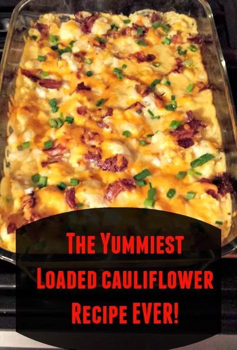 Keto Thanksgiving, Loaded Cauliflower, Keto Casserole, Cauliflower Recipe, Thanksgiving Recipes Side Dishes, Low Carb Sides, Low Carb Side Dishes, Keto Side Dishes, Cauliflower Recipes