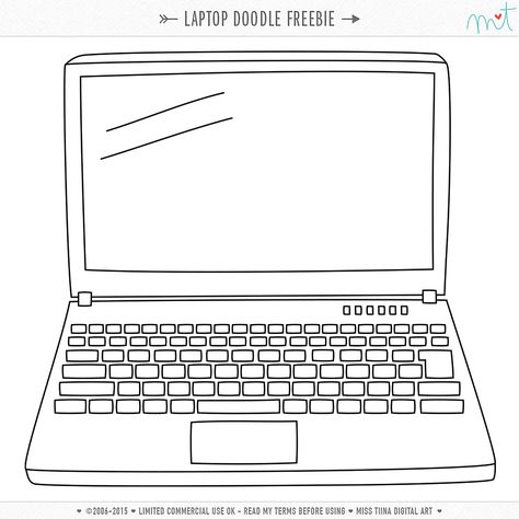 misstiina_laptopdoodle_freebie Laptop Doodle, Laptop Drawing, Laptop Vector, Steam Box, Space Party Decorations, Computer Drawing, Computer Class, Drawing Template, Paper Doll Template